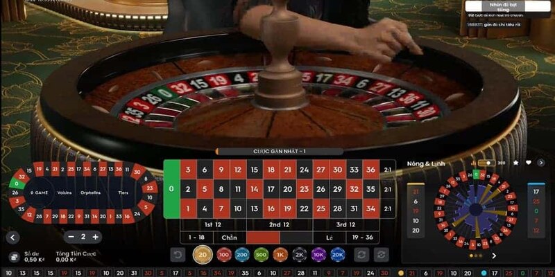 Cửa cược trong Roulette