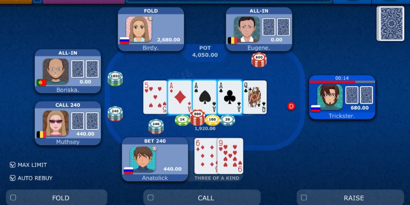 Hệ thống hành động trong trò chơi Poker