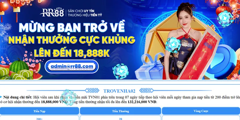 RR88 🏆 Link Vào Trang Chủ RR88.COM Vuýp 🎉 Đăng Ký Thưởng +88K 30 Mừng bạn trở về RR88
