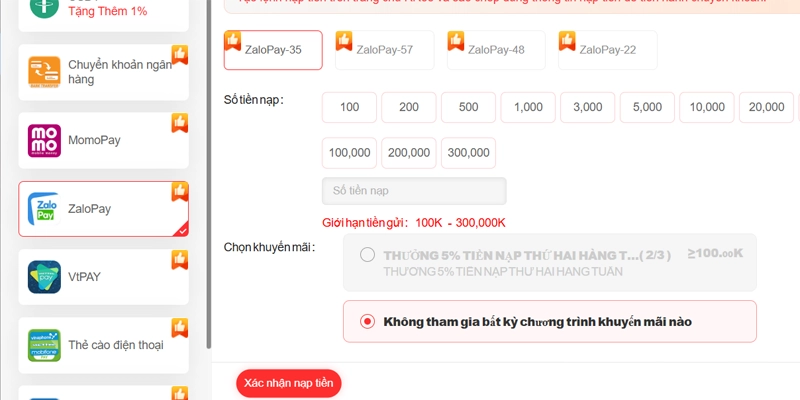 Nạp Tiền RR88 - Hướng Dẫn Thao Tác Với 5 Hình Thức Hiện Có 17 Các bước nạp tiền RR88 bằng ví điện tử